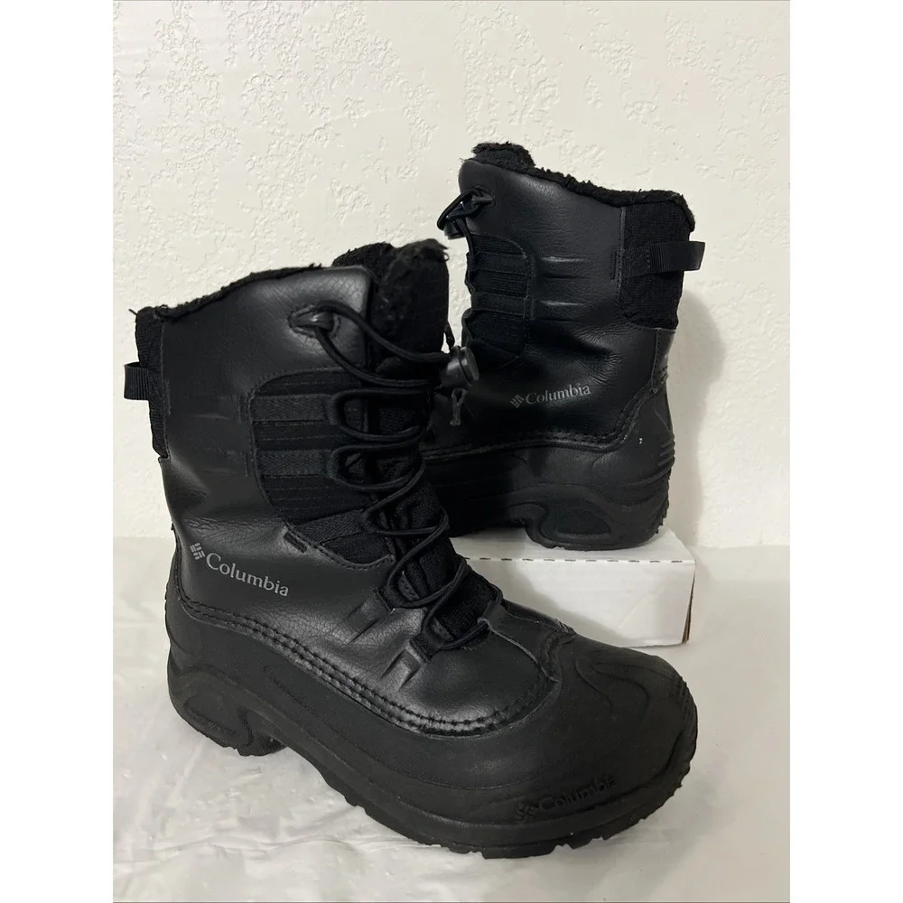 Columbia Big Kids Bugaboot Celsius Waterproof 400g Winter Boots Sz 6 Black Snow